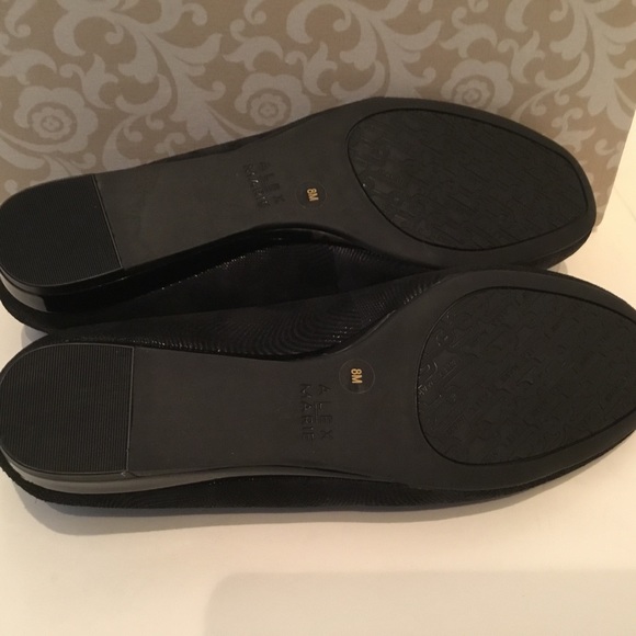 Alex Marie Meghann black leather ballet flats bead embellishments / NEW - Picture 9 of 9